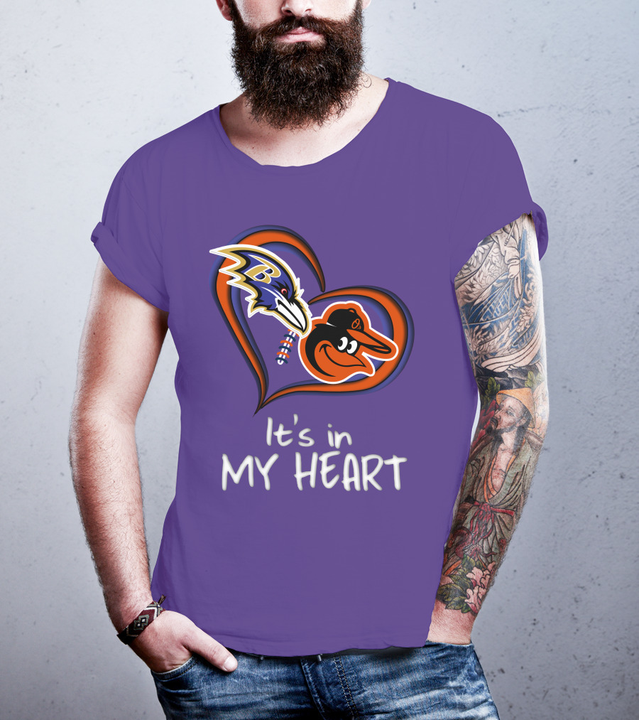 Ravens Orioles It's In My Heart T-Shirt