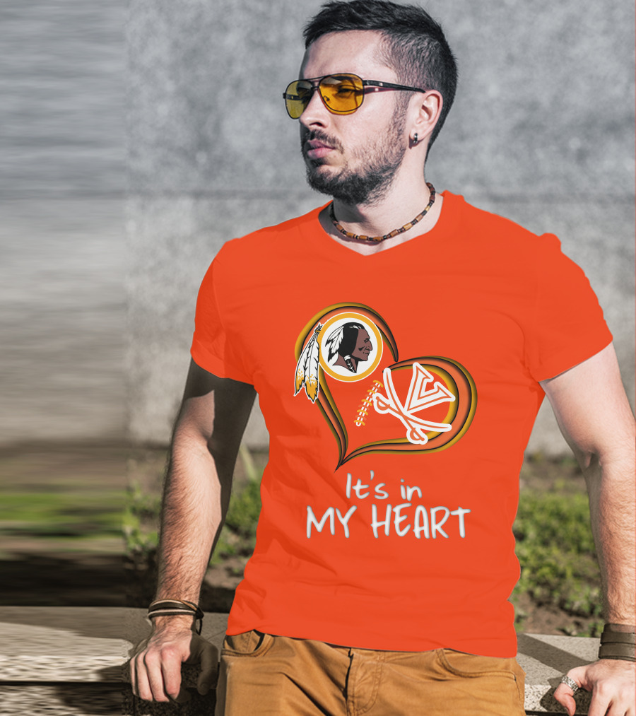 Redskins Virginia Cavaliers It's In My Heart T-Shirt