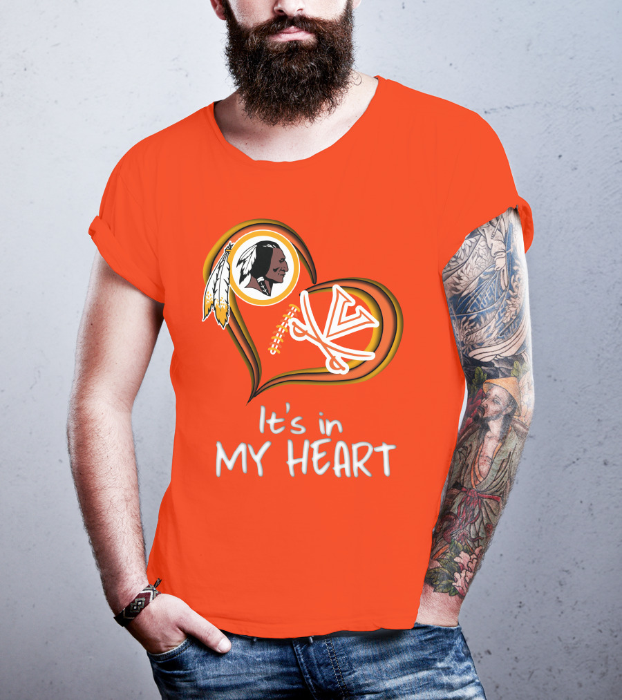 Redskins Virginia Cavaliers It's In My Heart T-Shirt