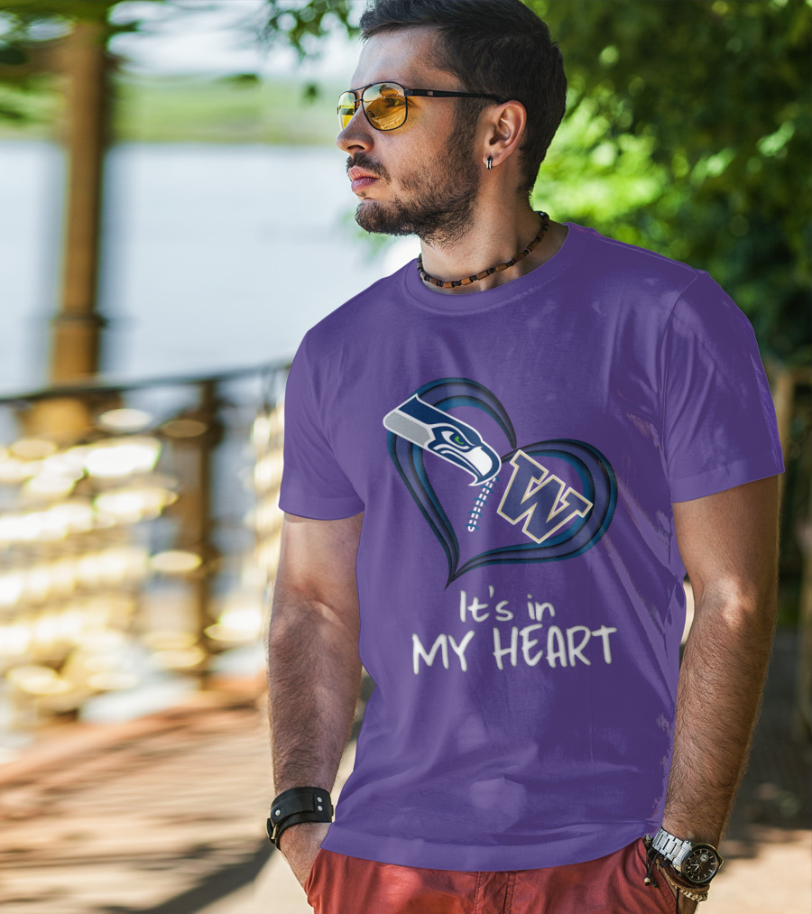 Seahawks Huskies It's In My Heart T-Shirt