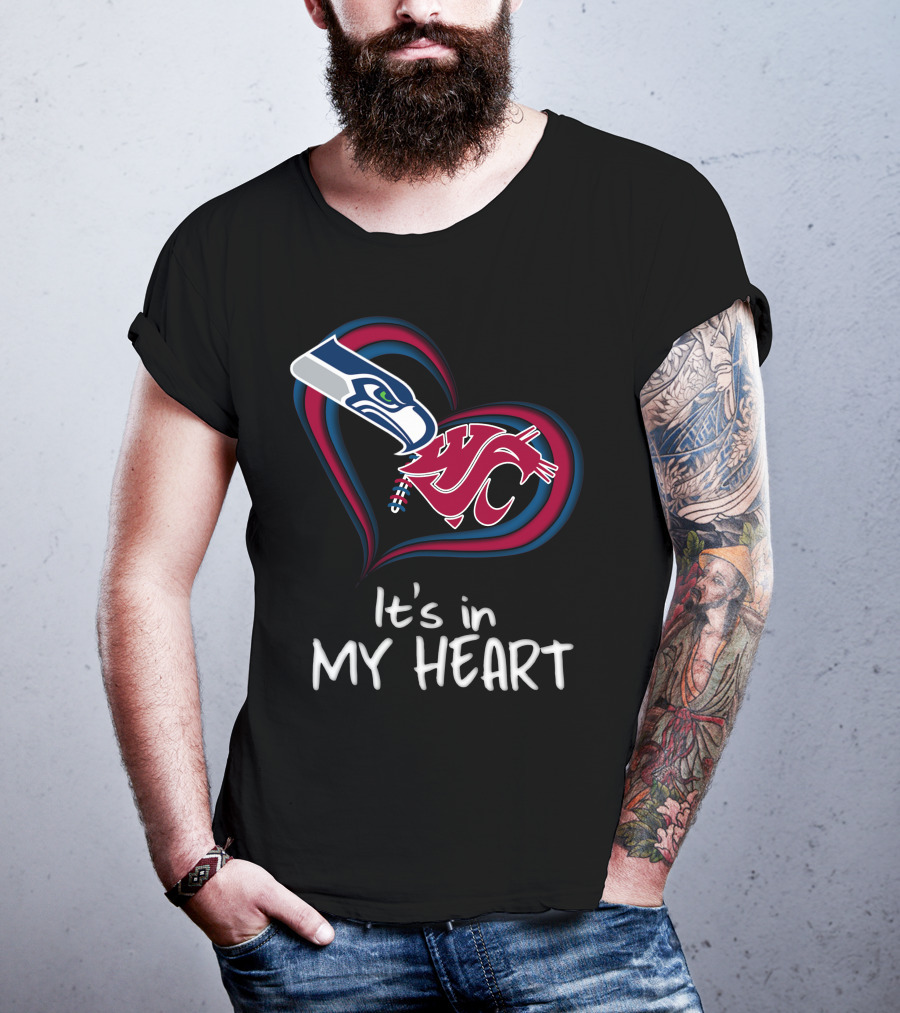 It's In My Heart Seahawks Washington State T-Shirt