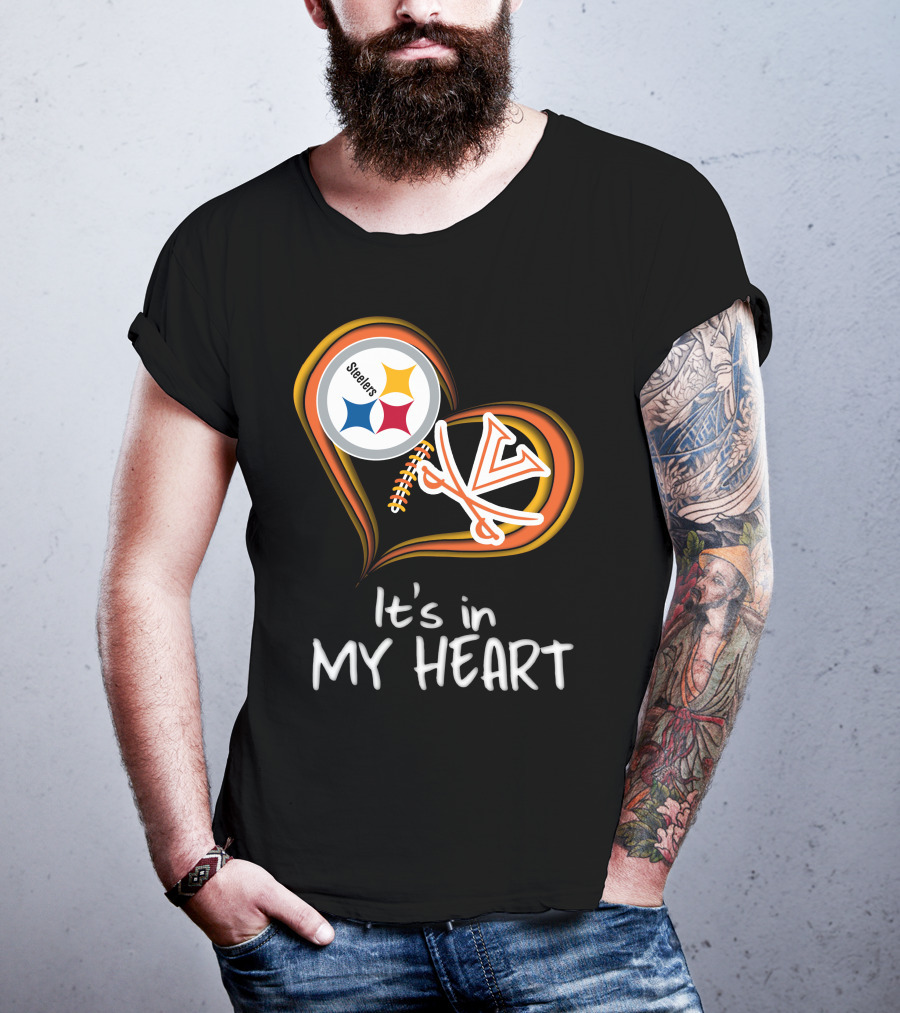 Steelers Virginia Cavaliers It's In My Heart T-Shirt