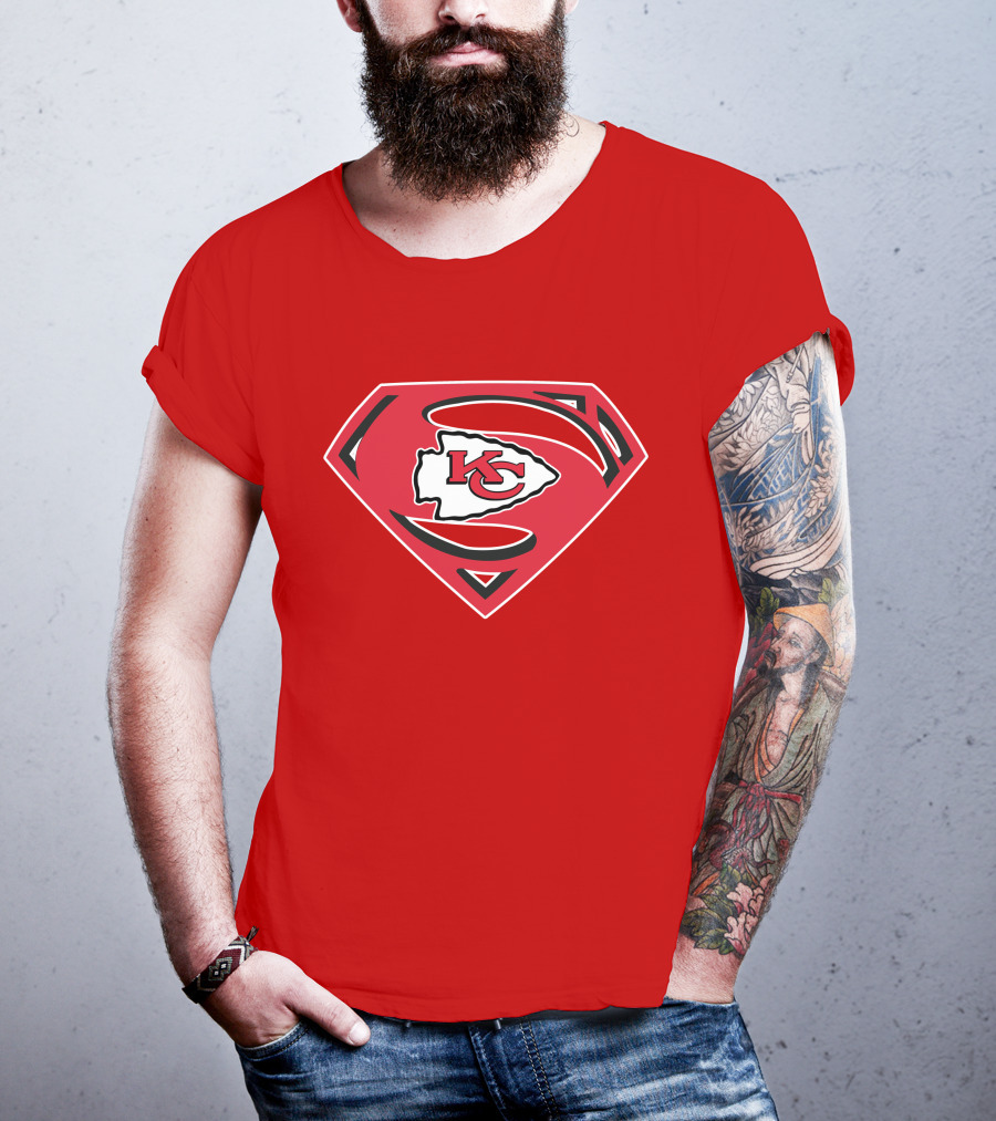 Kansas City Chiefs Superman Logo Badge T-Shirt