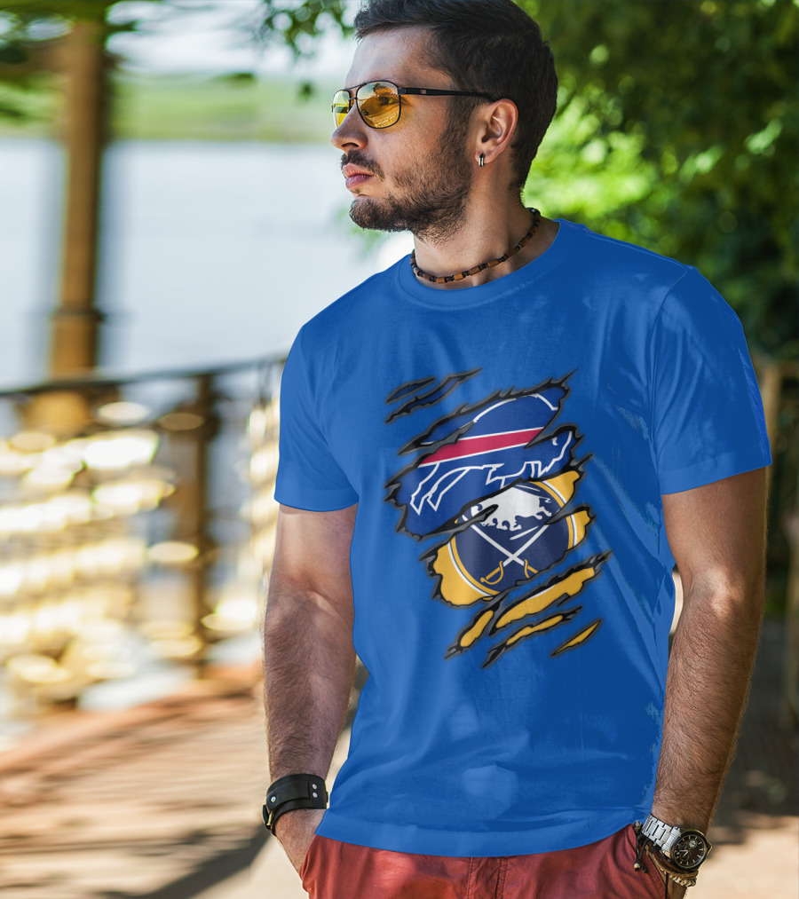 Buffalo Bills Sabres Dual Fan T-Shirt