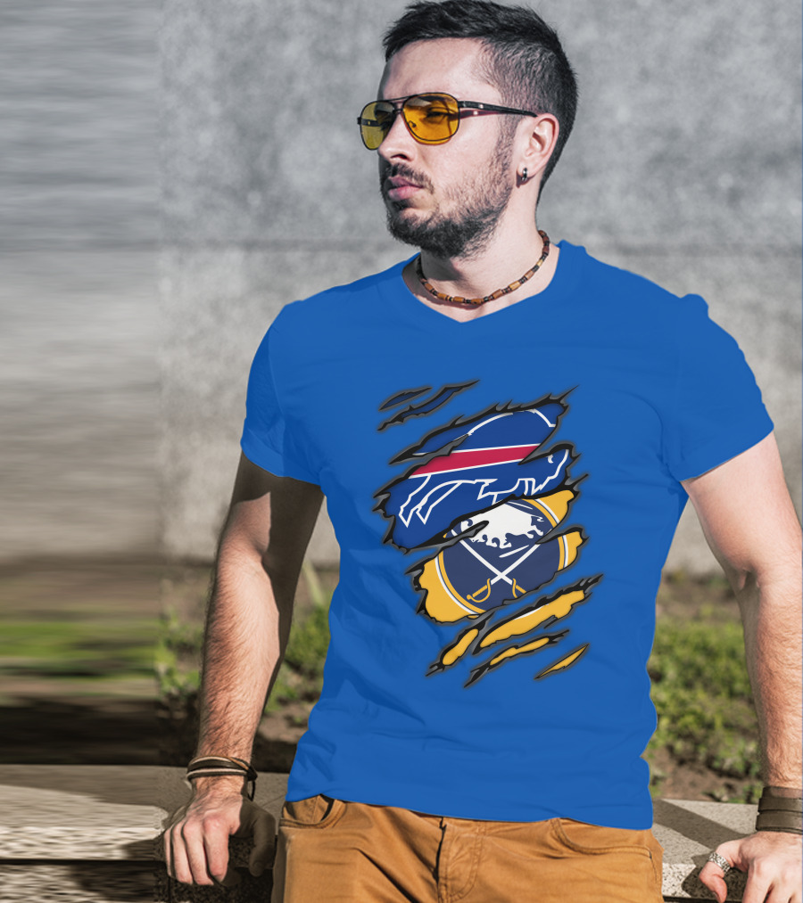 Buffalo Bills Sabres Dual Fan T-Shirt