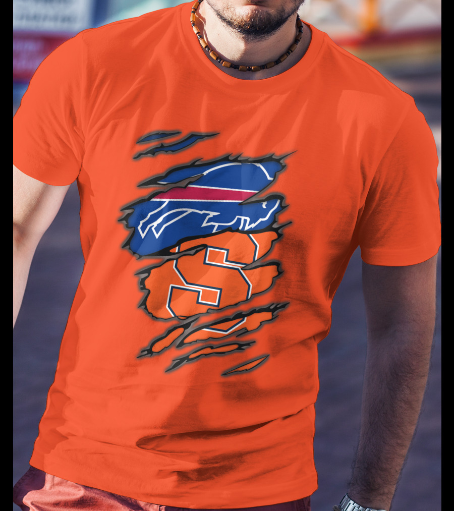 Buffalo Bills Syracuse University Orange Logo Combination T-Shirt