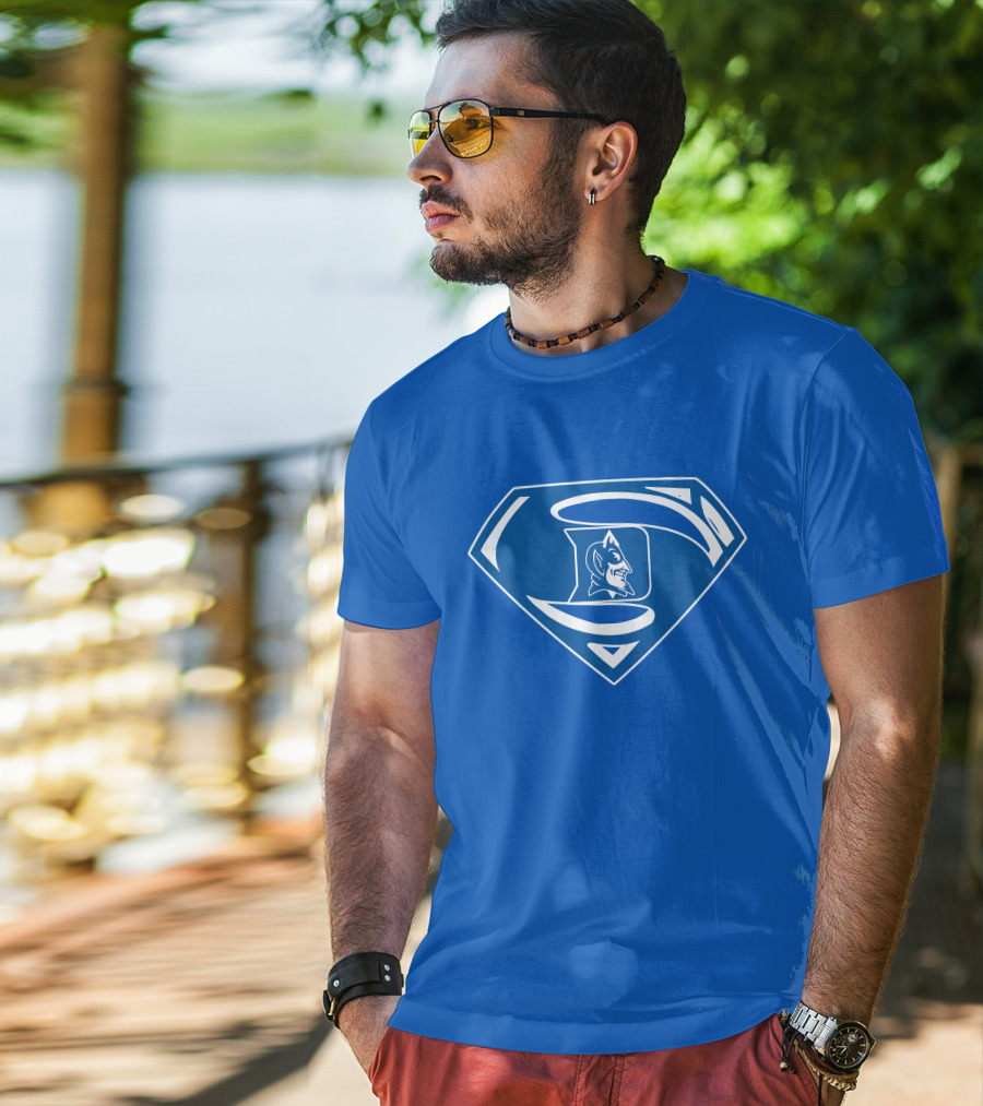 Duke Blue Devils Superman Logo Mashup T-Shirt