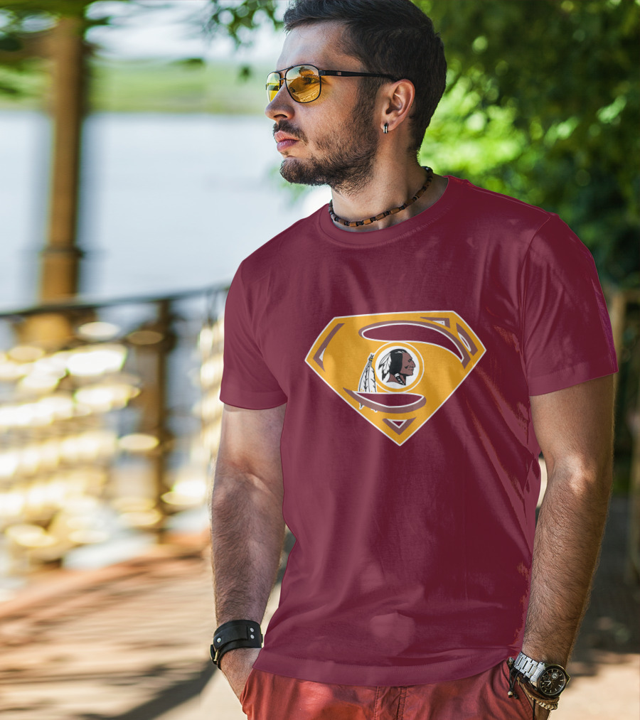 Redskins Superman Logo Mashup T-Shirt