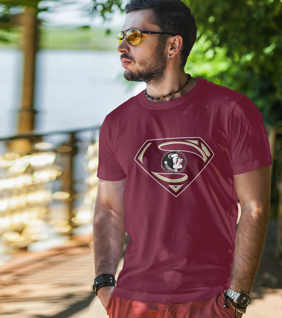 Seminoles Superman Logo Mashup With Florida State T-Shirt