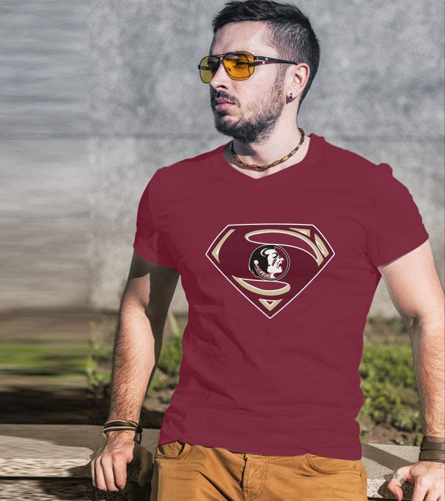 Seminoles Superman Logo Mashup With Florida State T-Shirt