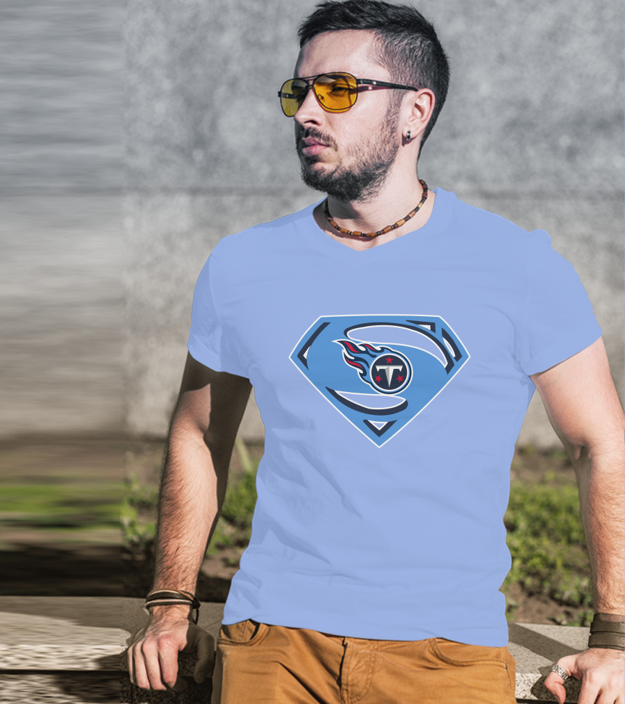 Tennessee Titans Superman Logo Fusion T-Shirt