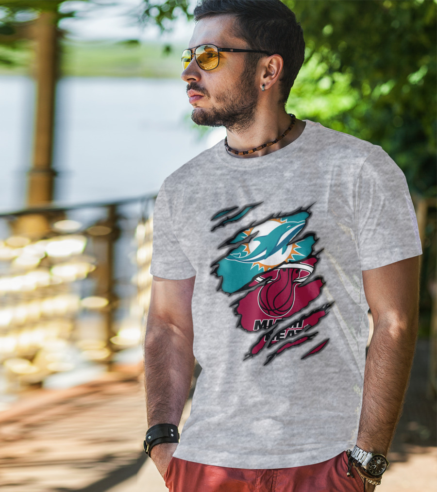 Miami Dolphins Miami Heat T-Shirt