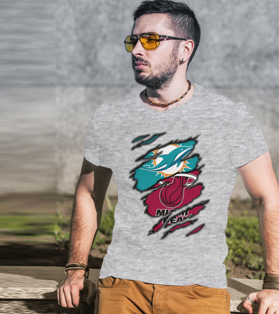 Miami Dolphins Miami Heat T-Shirt