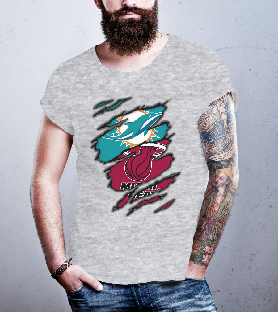 Miami Dolphins Miami Heat T-Shirt