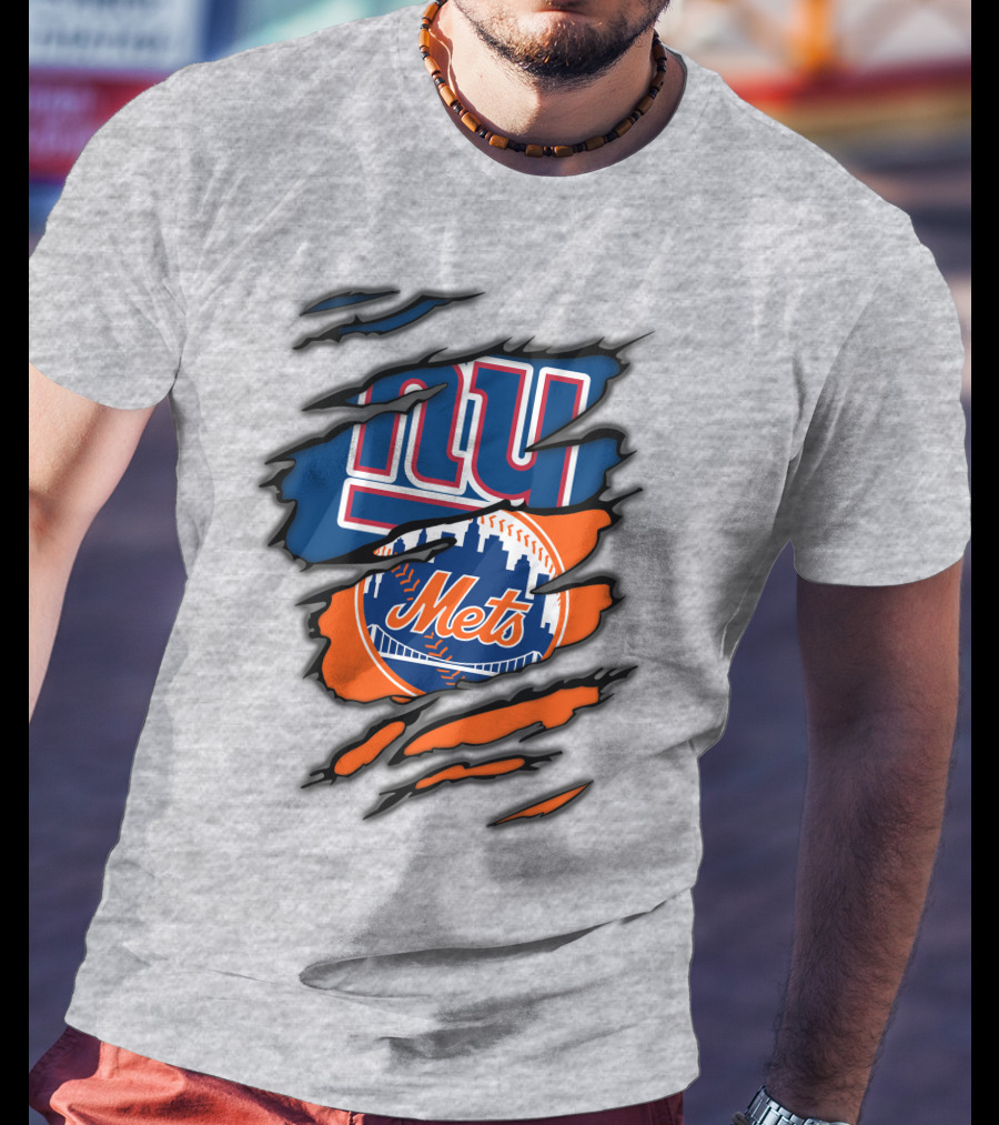 New York Giants Mets Crossover Claw Marks T-Shirt