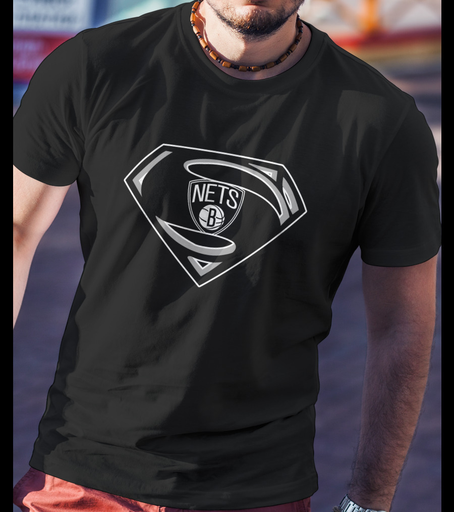 Nets Superman Logo Combination T-Shirt