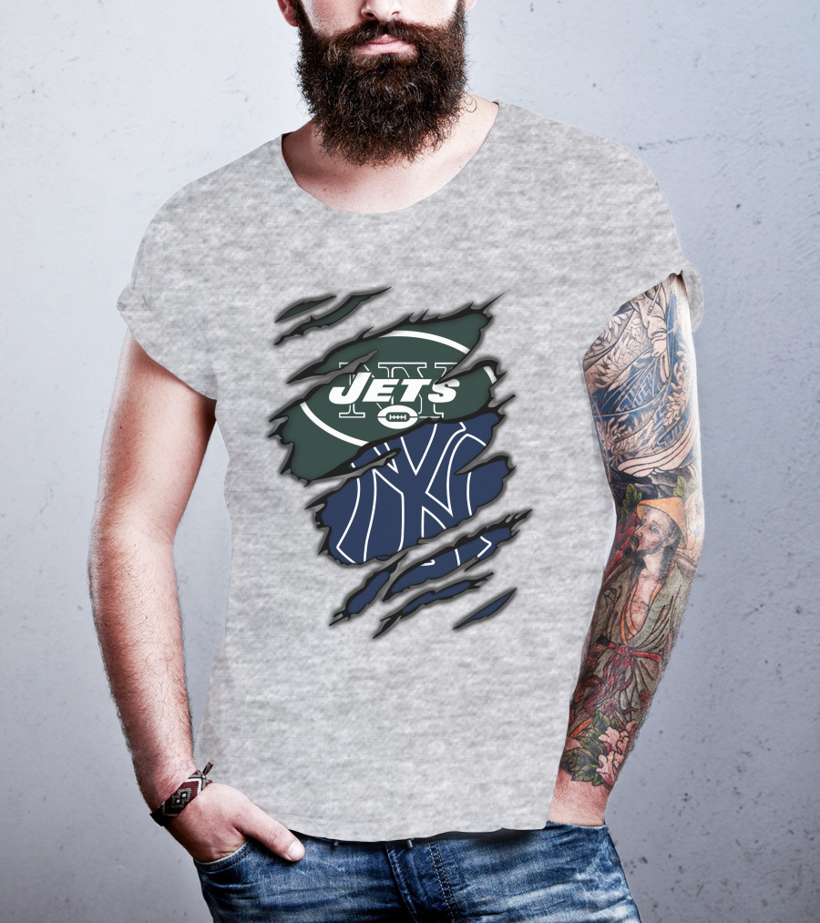 Jets Yankees Ny Football Baseball Logos T-Shirt