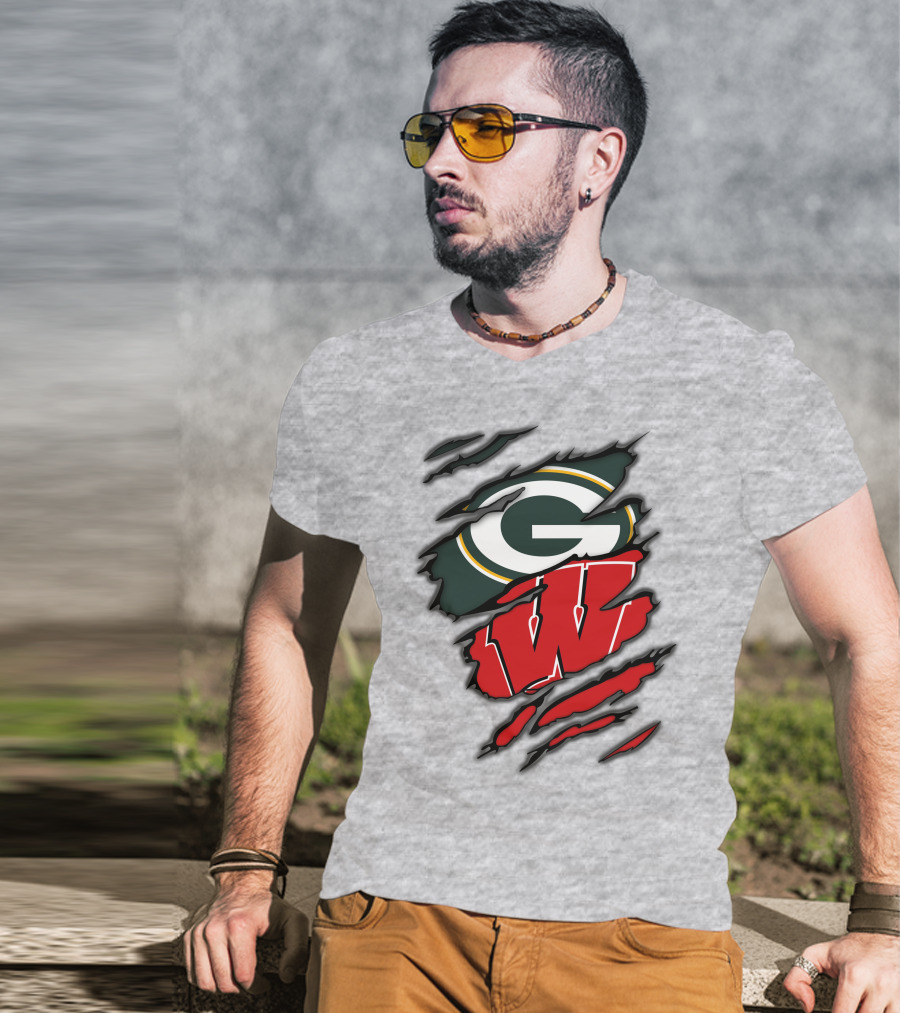 Packers Badgers Green Bay Wisconsin Football Fans T-Shirt