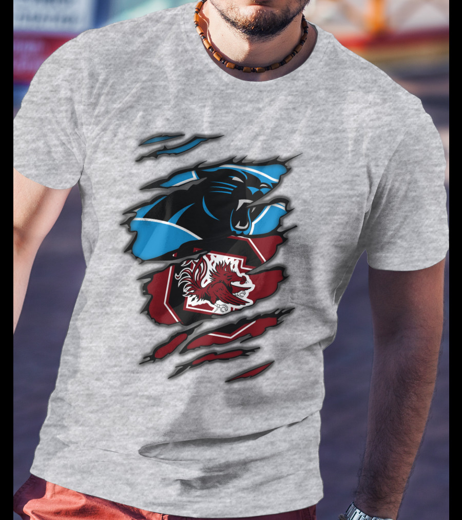 Panthers Gamecocks Claw Mark Fusion T-Shirt