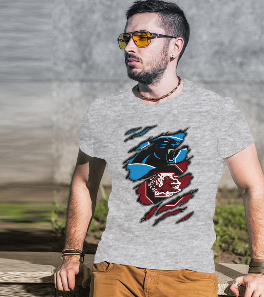 Panthers Gamecocks Claw Mark Fusion T-Shirt