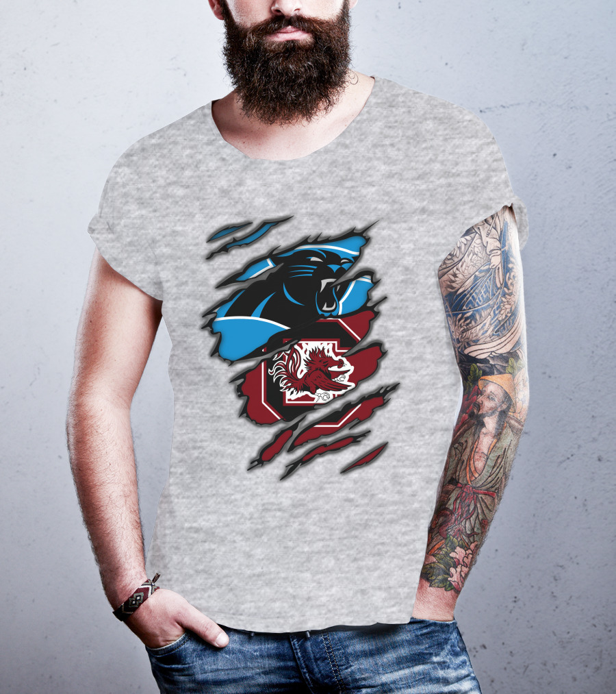 Panthers Gamecocks Claw Mark Fusion T-Shirt