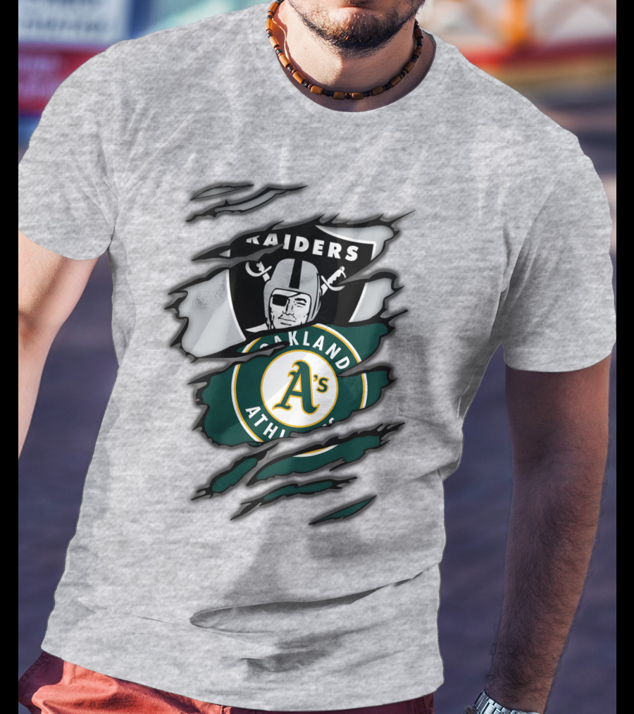 Raiders Oakland Athletics A's Logo Crossover T-Shirt