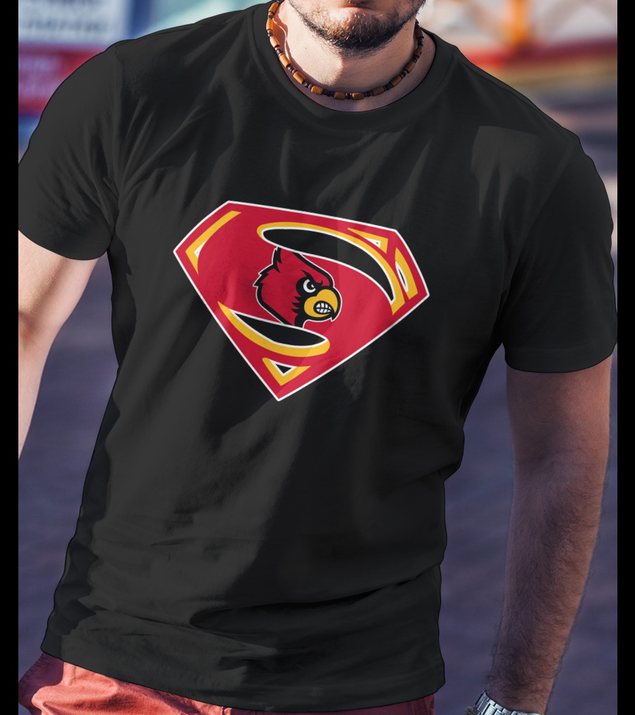 Superman Logo With Cardinals Bird Emblem T-Shirt
