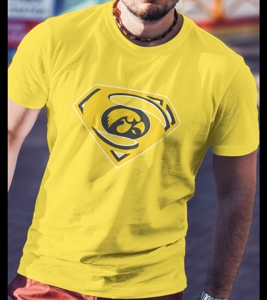 Superman Iowa Hawkeyes Emblem T-Shirt