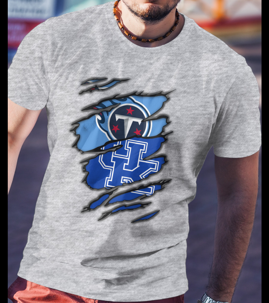 Tennessee Titans University Of Kentucky Wildcats Crossover T-Shirt