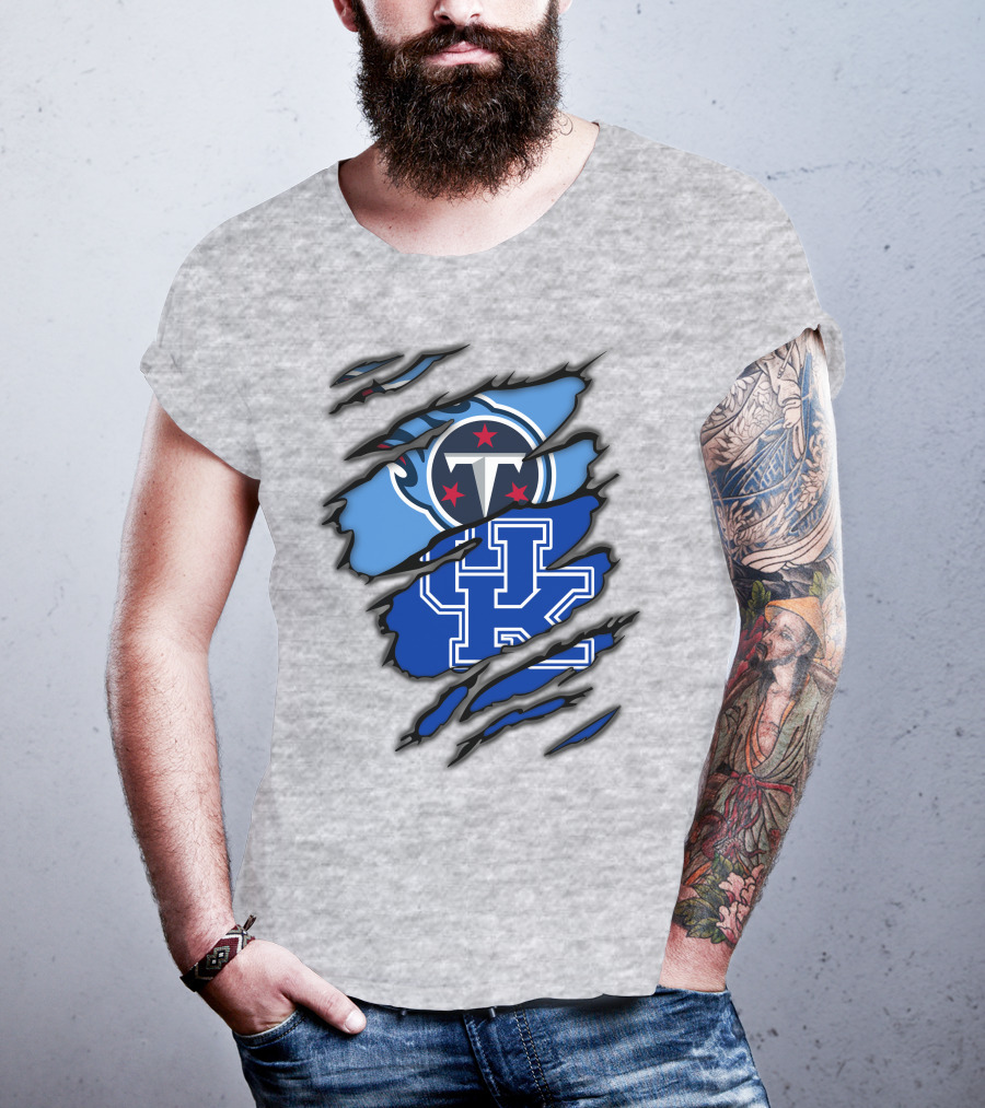 Tennessee Titans University Of Kentucky Wildcats Crossover T-Shirt