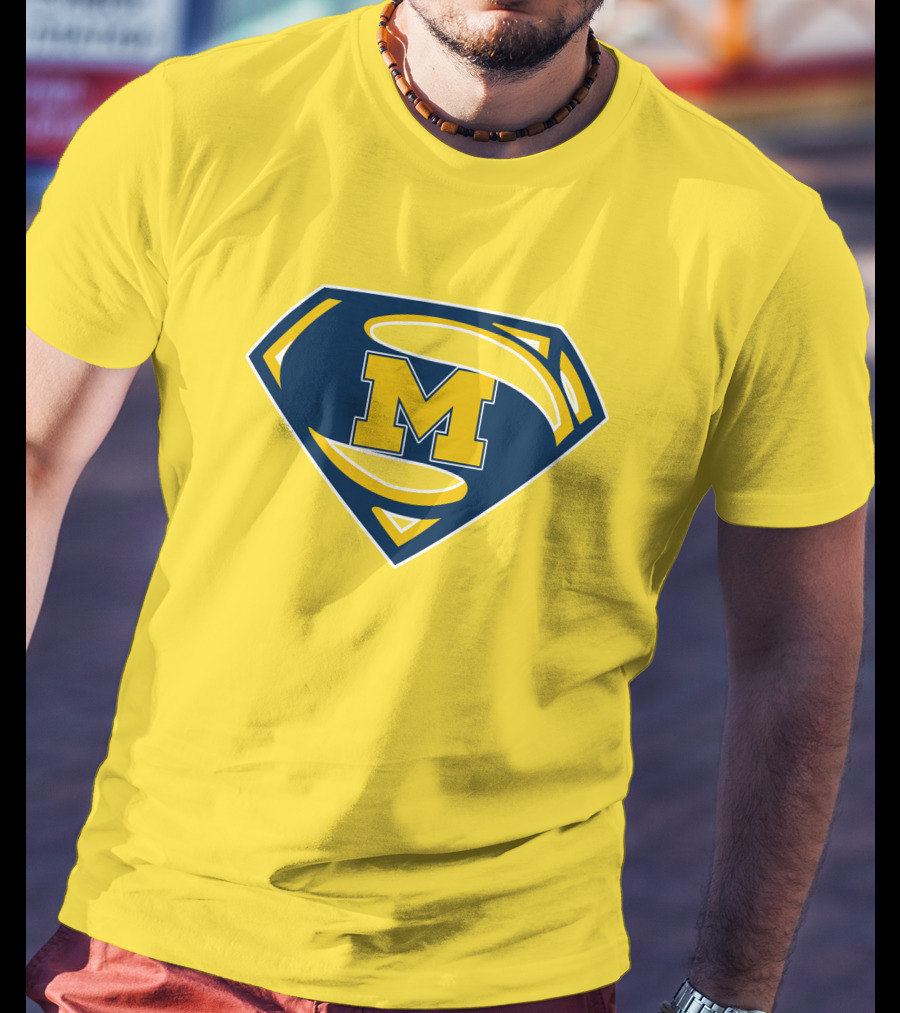 Michigan Wolverines Superman Logo Mashup T-Shirt