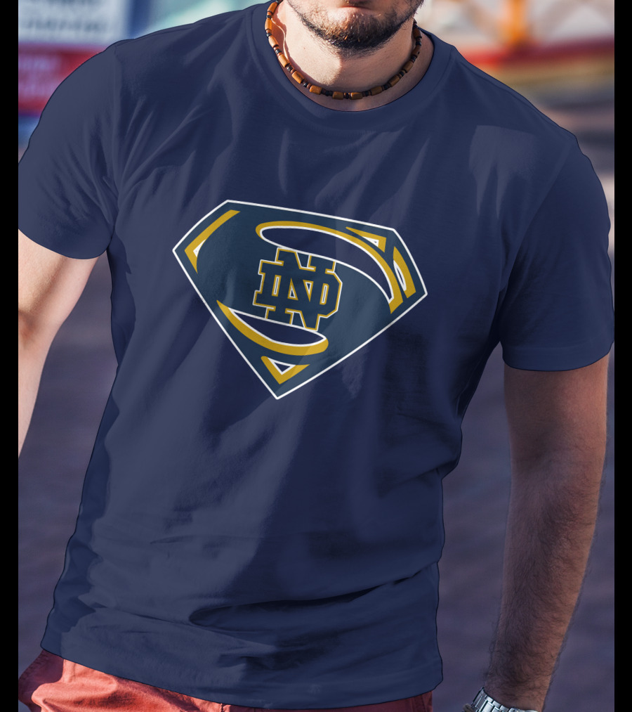 Notre Dame Fighting Irish Superman Logo ND T-Shirt