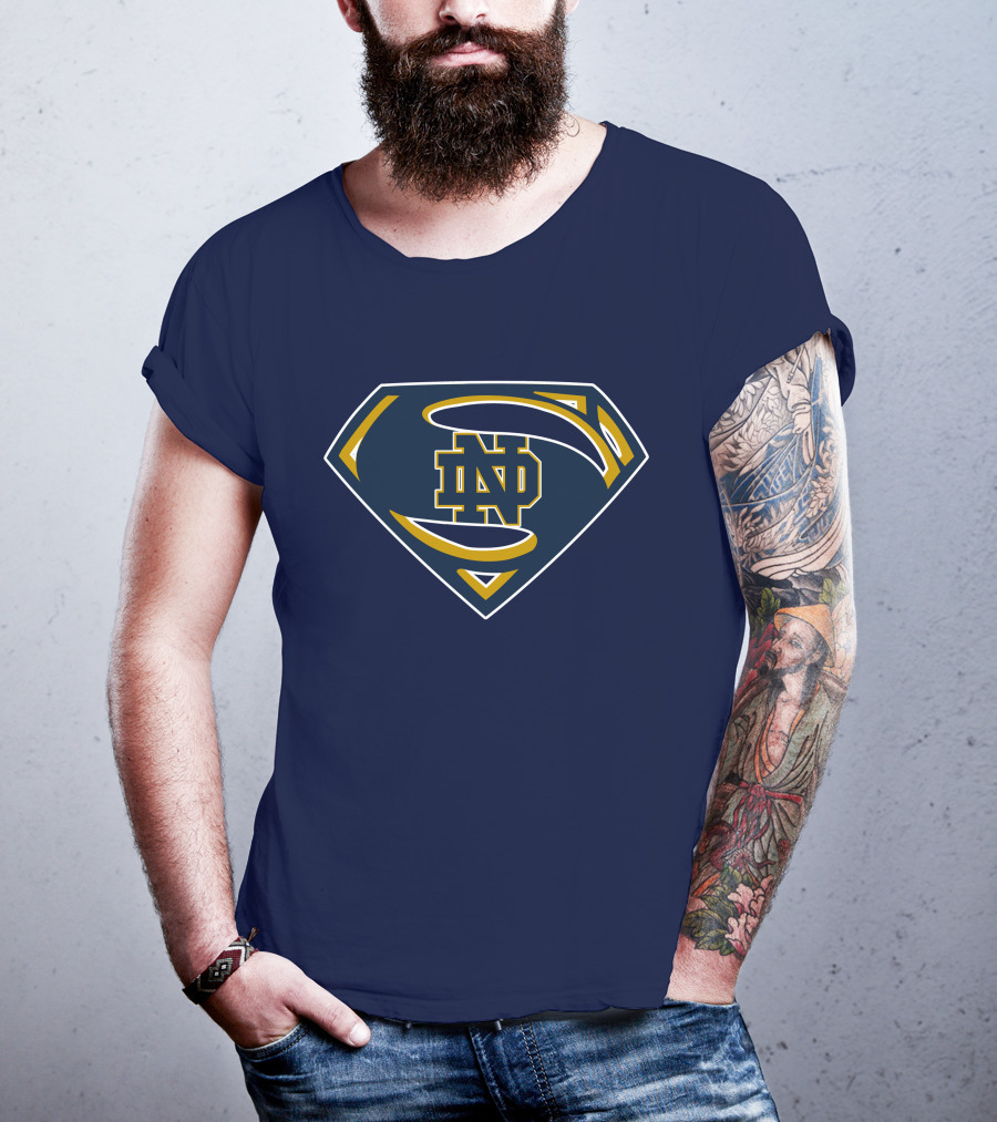 Notre Dame Fighting Irish Superman Logo ND T-Shirt