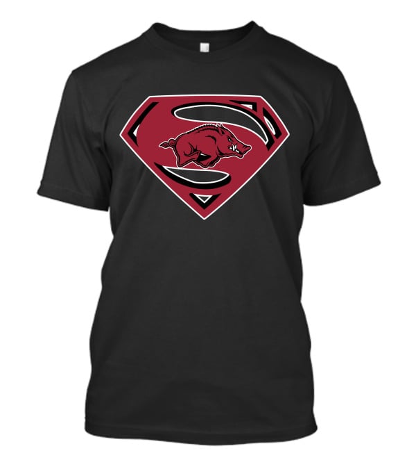 Superman Logo Arkansas Razorbacks T-Shirt