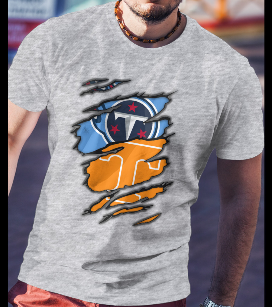 Tennessee Titans And Vols Logo Mashup T-Shirt