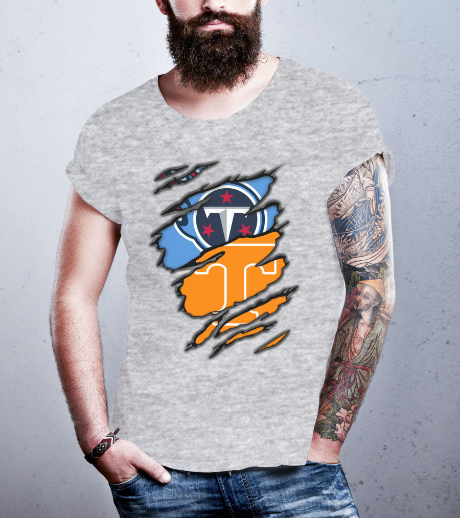 Tennessee Titans And Vols Logo Mashup T-Shirt