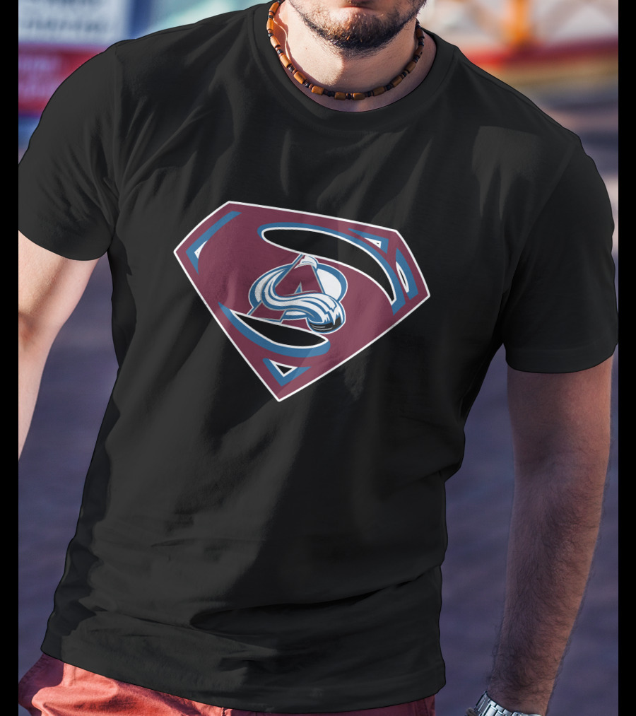 Superman Colorado Avalanche Logo Mashup T-Shirt