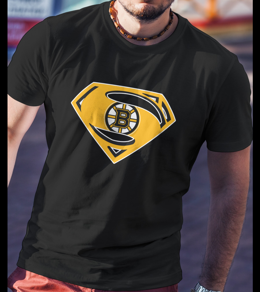 Superman Boston Bruins Iconic Emblem T-Shirt