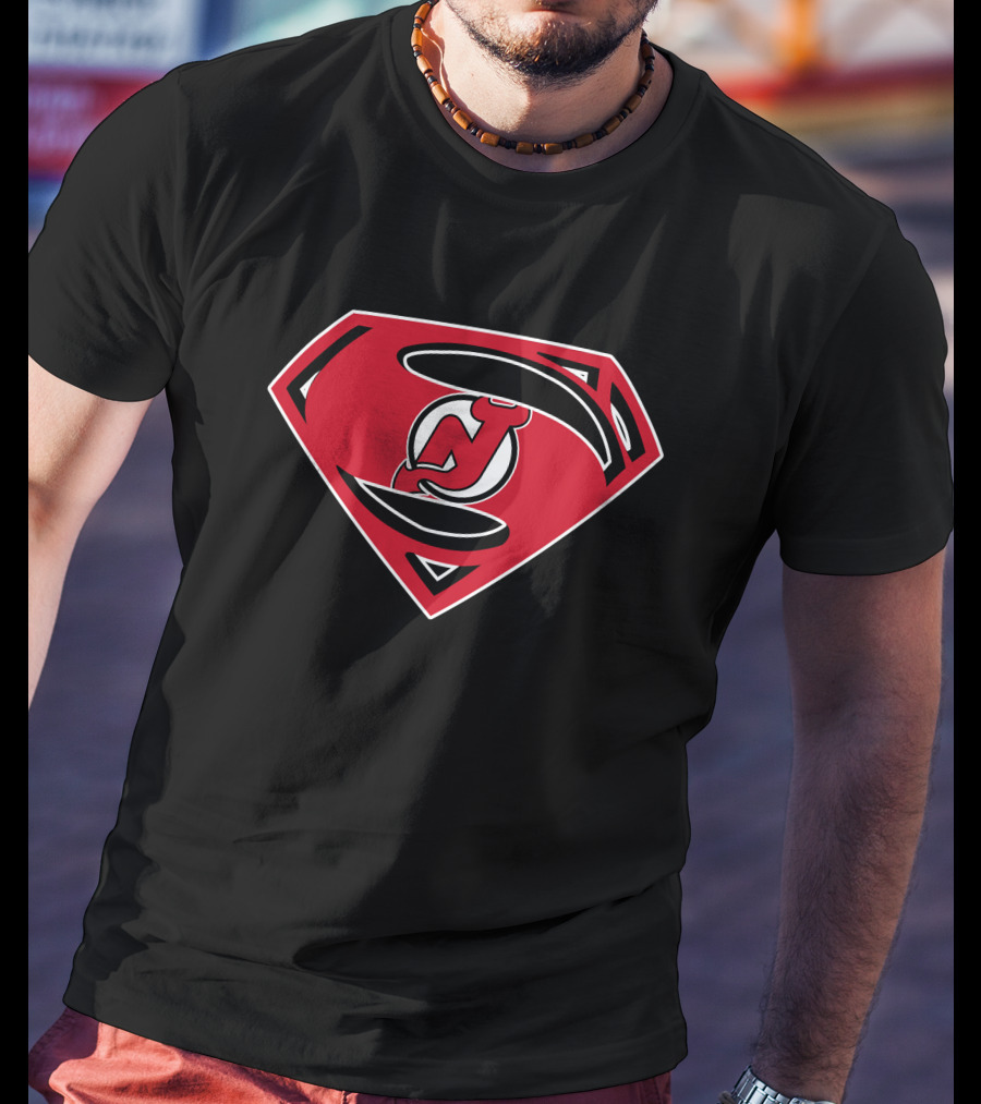 New Jersey Devils Superman Shield T-Shirt