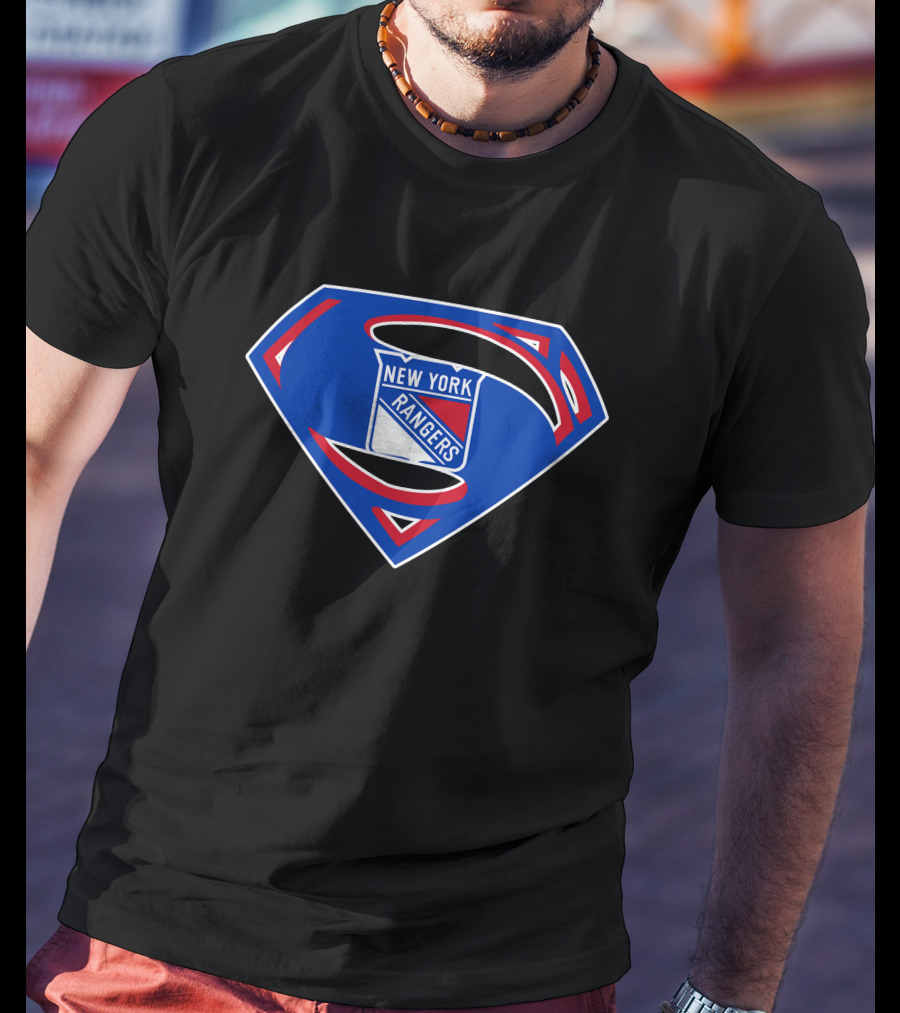 New York Rangers Superman Shield T-Shirt