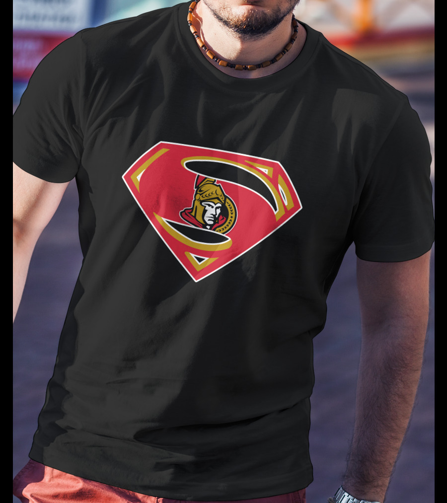 Superman Ottawa Senators Logo Shield T-Shirt