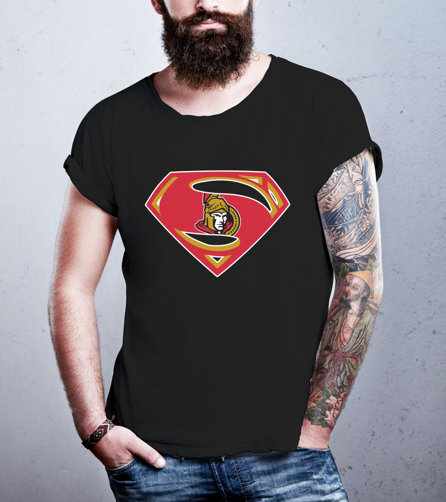 Superman Ottawa Senators Logo Shield T-Shirt