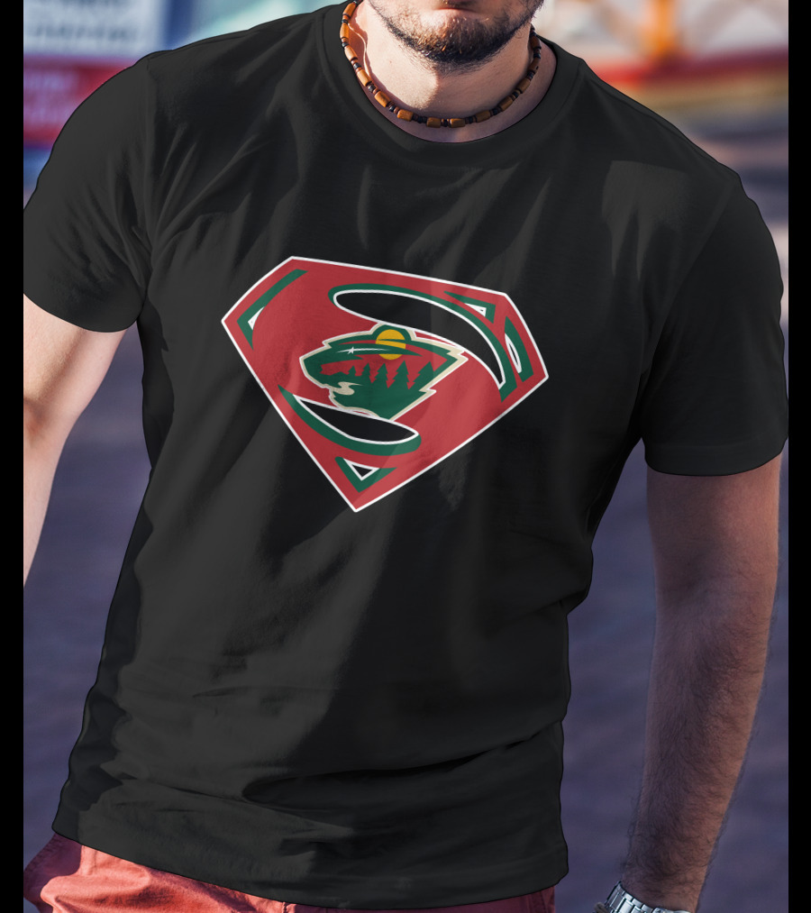 Superman Minnesota Wild Logo Fusion T-Shirt
