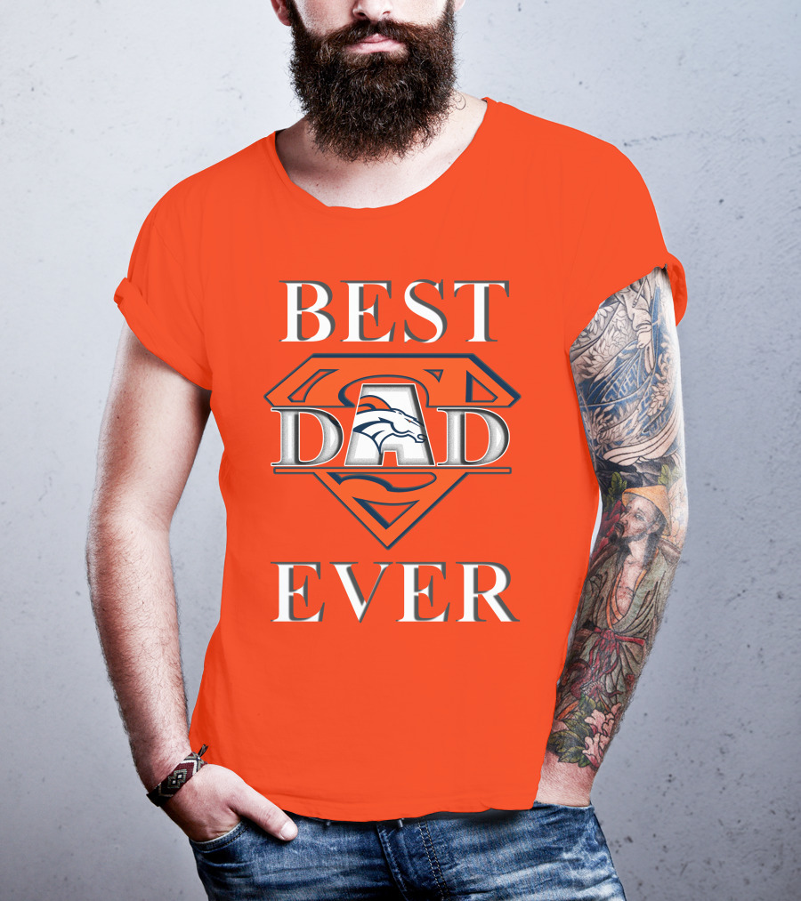 Best Dad Ever Broncos Superman T-Shirt