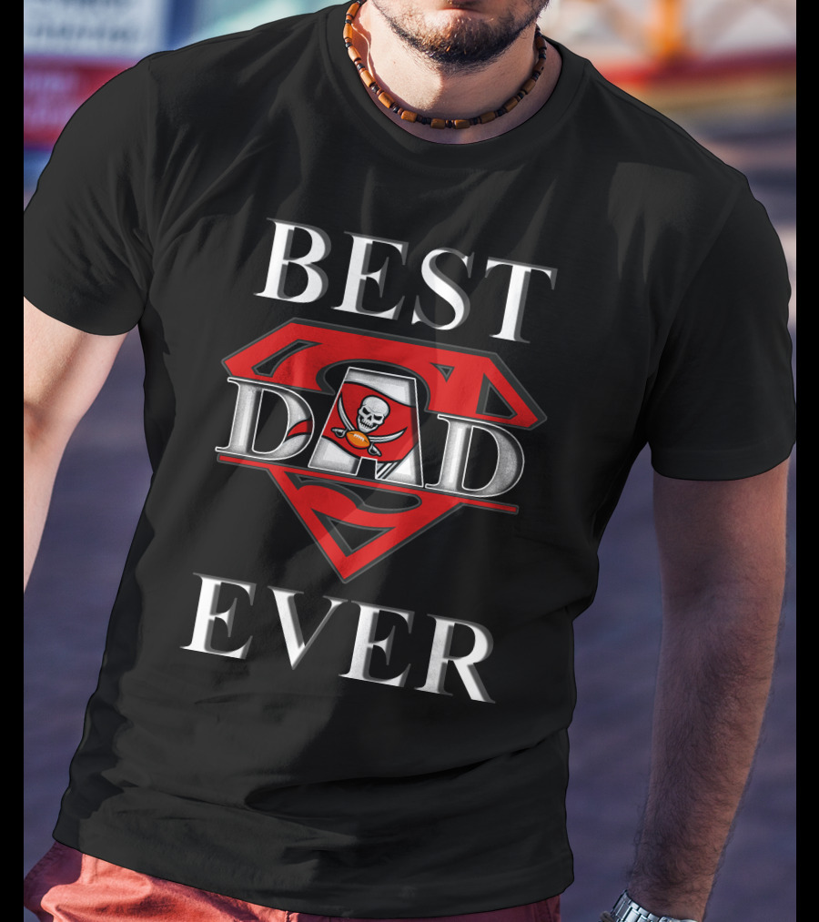 Best Dad Ever Buccaneers Super Dad T-Shirt