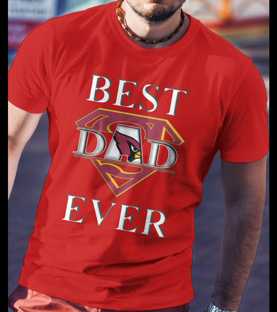 Best Dad Ever Cardinals Super Dad T-Shirt