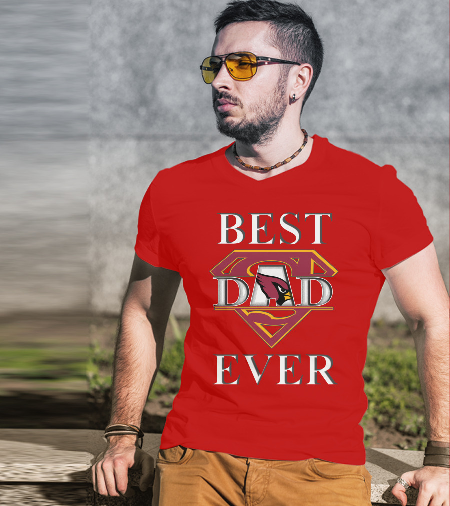 Best Dad Ever Cardinals Super Dad T-Shirt