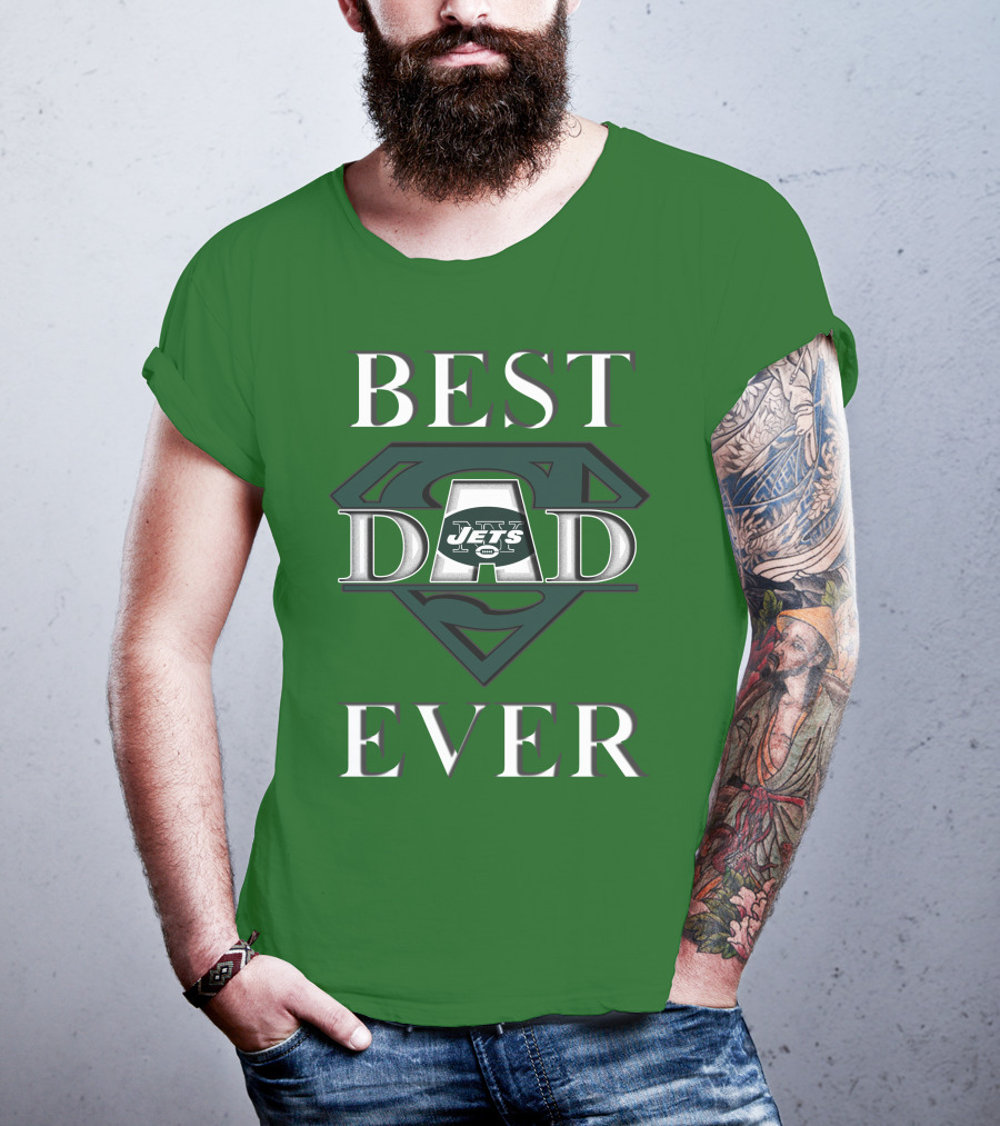Best Dad Ever Jets Super Dad T-Shirt