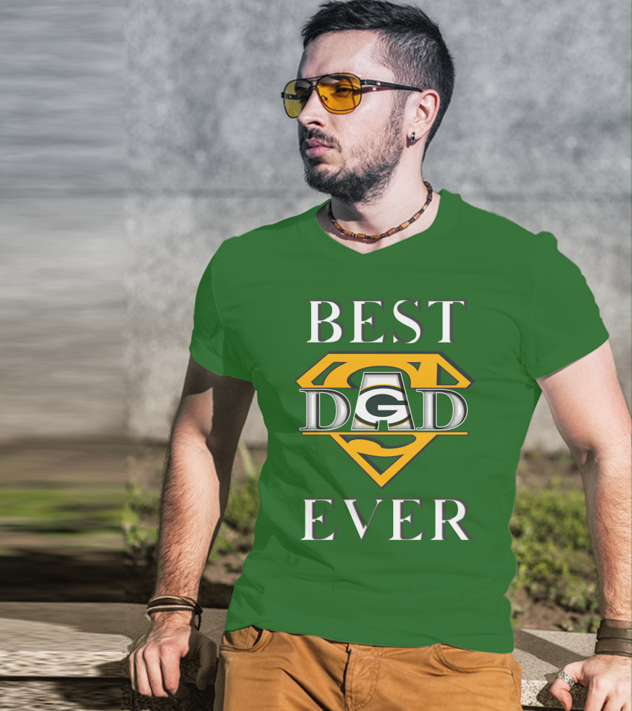 Best Dad Ever Packers Super Dad T-Shirt