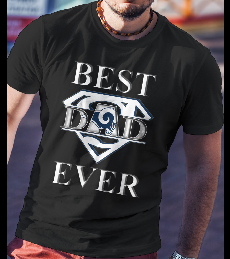 Best Dad Ever Rams Super Hero T-Shirt